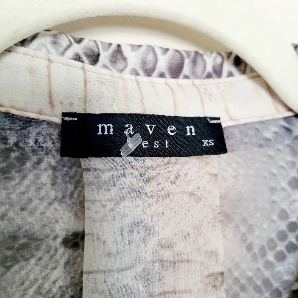 Maven West Python Button Down Top - Picture 5 of 6